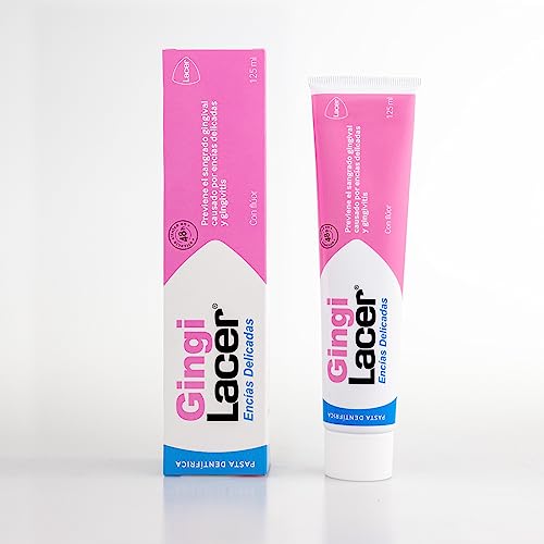Lacer GINGI - Pasta de Dientes Duplo 125 ml, Reduce el Sangrado de las Encías, Protege las Encías, Reduce la Formación d