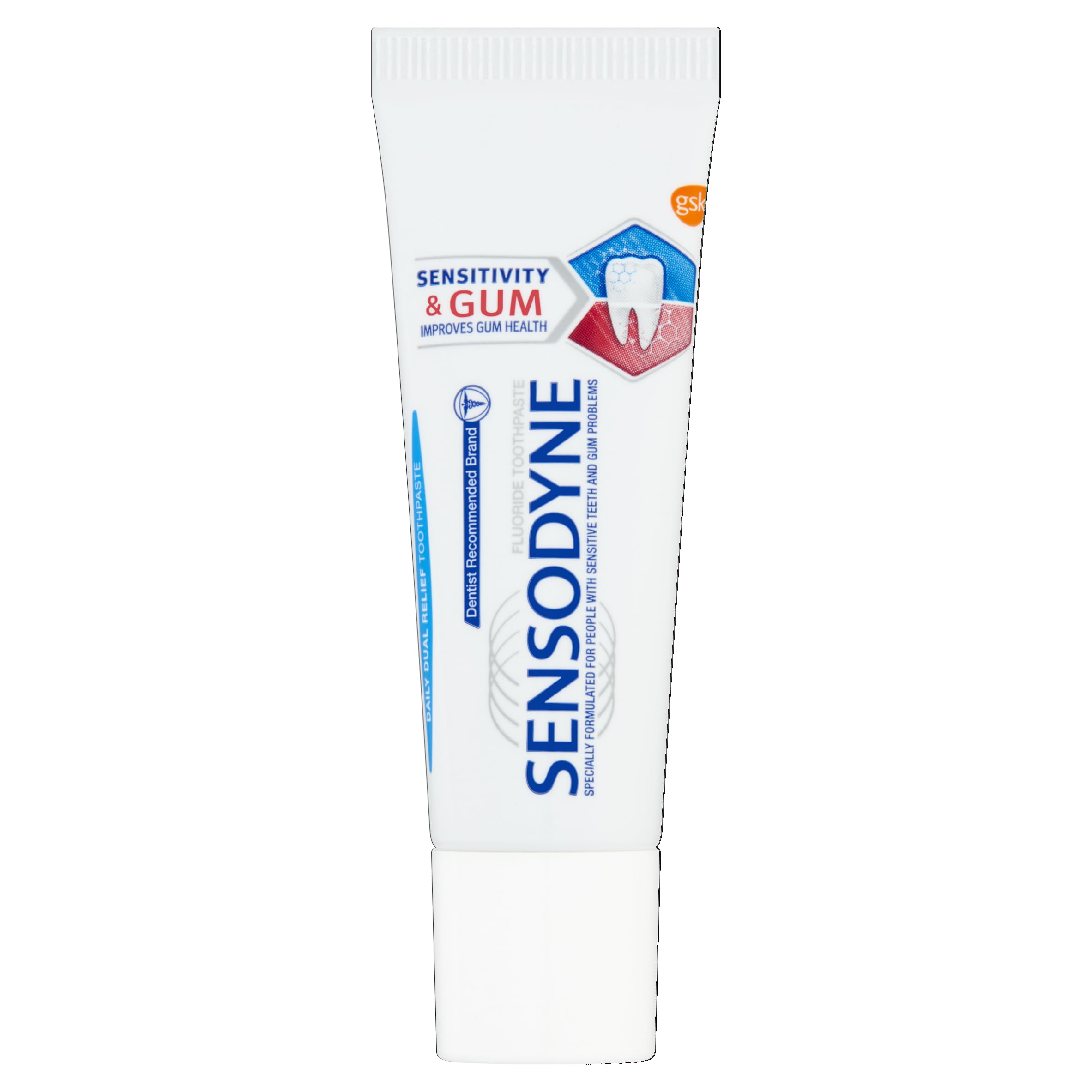 Sensodyne Sensibilidad y Goma Dental - Pasta Dental Viaje, 0.5 onzas líquidas