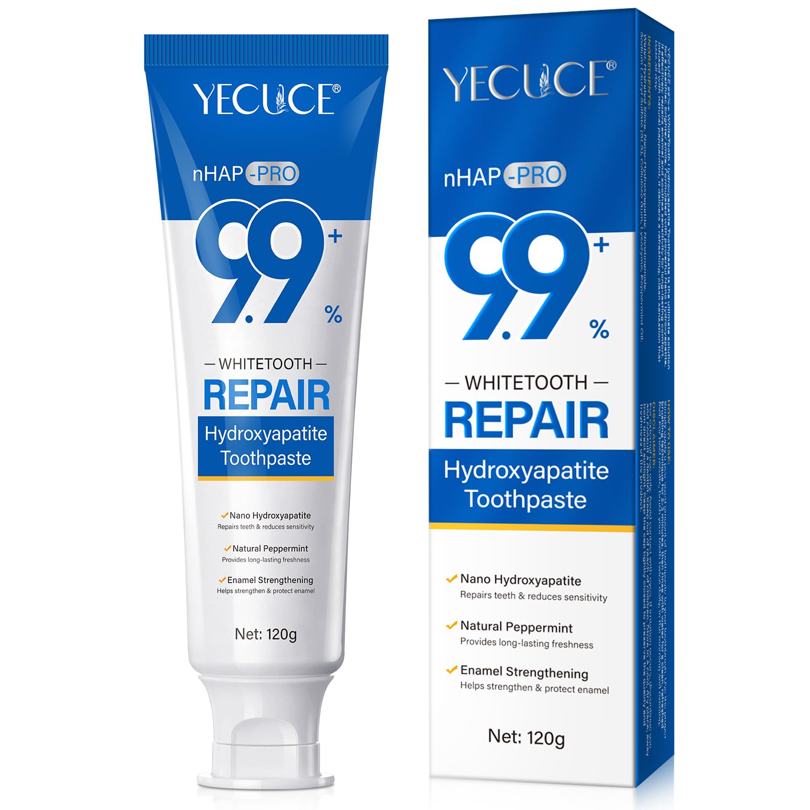 Pasta de Dientes Hidroxiapatita Sin Fluor 120g Protege Esmalte Alivia Sensibilidad Fortalece Dientes Cuido Dental