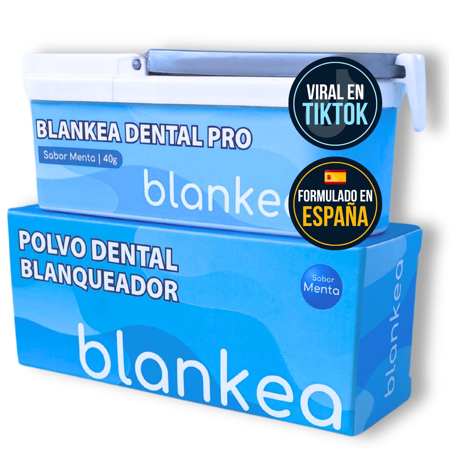 Blanqueador Dental Polvo Profesional Menta - Elimina Manchas, Sabor a Mentol - Dental en Casa - Para Quedar con Una Sonr